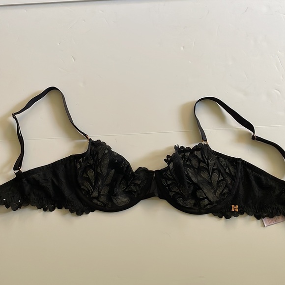 Savage X black lace underwire bra size 34DDD - Picture 2 of 7